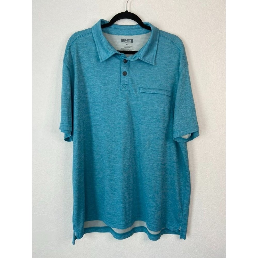 Duluth Trading Co men's XL short sleeve performance polo collared pocket